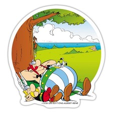 Asterix & Obelix Machen Siesta Mit Idefix Aufkleber Sticker, max. 10 x 10 cm
