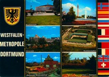 NW075-Ansichtskarte Dortmund Westfalenmetropole Universität Eisen- & Stahlwerk