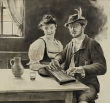 Trachtenpaar um 1895 |