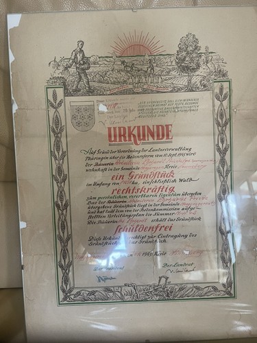 Urkunde bodenreform - urkunde,