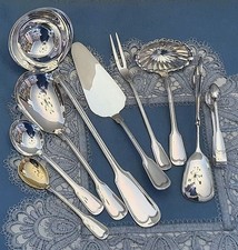 9 Traumhafte versilberte Vorleger WMF Augsburger Faden