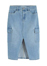 Damen Jeans Rock Midi
