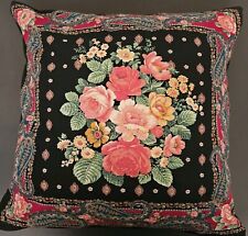 Blumen Kissenhülle Patchwork Kissenbezug 40 x 40 cm Handarbeit