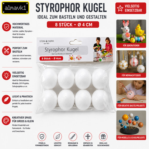 Styroporkugeln 4 cm - styroporkugeln,