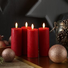 LED Kerzen LINA Rustik Optik