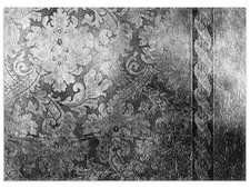 Wallario Teppich Fußmatte ab 50x70cm -Motiv Schnörkelmuster grau Ornamente Blume