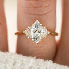14k gelbgold marquise - 14k, marquise-schliff