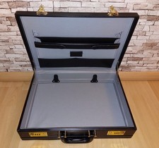 Aktenkoffer Stadtkoffer mit Kombi-Nummernschloss Kunstleder schwarz 44x33x10,5cm