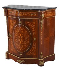 Barock Schrank Anrichte Intarsien Sideboard Antik Holzschrank massiv Kommode