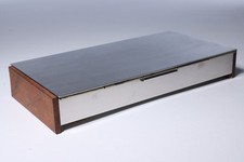 USC vintage alte Deckeldose Schatulle Teakholz Stahl design Denmark Dänemark