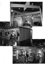 Mobiler Messestand (gebraucht) mit Tresen - Aluminium, Beleuchtung, 40 qm