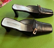 Pantoletten Schuhe Damen schwarz Gr. 40 Laura Bellariva wie neu eleganter Absatz