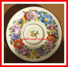 HUTSCHENREUTHER Hohenberg PORZELLAN Teller BLUMEN handgemalt DRESDEN DDR Sammler