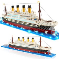 4100PCS Bausteine Spielzeug Sets Titanic Schiff Block Diamant Micro Mini Gebäude