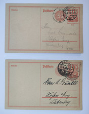 2 x Postkarten Deutsche Reichspost 1922   Ganzsache P153 I