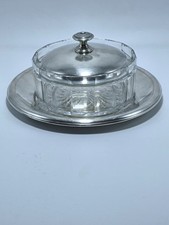 Konfitüre Kristall schalle von Christofle  Versilbert Vintage 