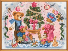 Winter Motiv Bär Kreuzstich