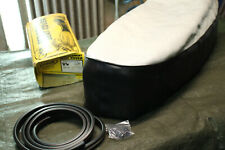 Lintek Sitzbank Bezug Weiß/Silber Meta Vespa PX 80 125 150 200 Alt PE Seat Cover