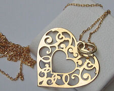 Lovely Herz Kette aus 585 14kt Gold Collier mit Herzchen Anhänger Heart ♦️7029