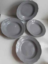 4 Ikea Arv Tiefe Teller Supenteller Grau Landhaus vintage Shabby Look