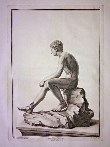 Orig kupferstich hermes von - orig.-kupferstich:,