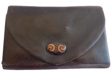 altes 10-teiliges MANIKÜRE / PEDIKÜRE - ETUI aus LEDER  um 1900