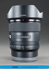 Sony FE 20mm f 1.8 G Weitwinkelobjektiv Sony E Mount Vollformat Sehr Gut 1,8