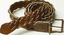 1A SATTLERQUALITÄT Gürtel LEDER Ledergürtel FLECHTGÜRTEL Lederflechtgürtel 3cm*