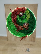 Moosbild mit LED Beleuchtung