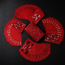 Rote glitzernde Spielkarten