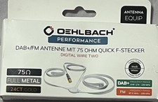 Oehlbach Digital Wire Two DAB+ FM Antenne 75 Ohm Quick F-Stecker 24K Gold