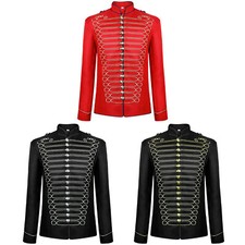 Herren Mantel Blazer Jacke Ostern Kostüm Parade Verkleiden Gothic Uniform Bühne