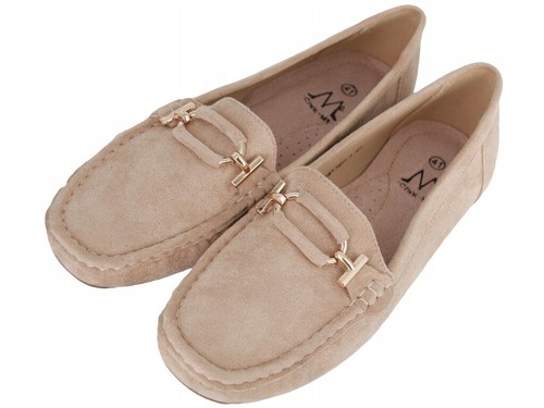 Beige bequeme ballettschuhe - beige,