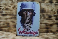 Blechschild Wehrmacht Schweige