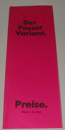 Prospekt preisliste passat - prospekt, vw