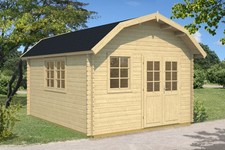 Gartenhaus Blockhaus  Satteldach 40 mm Kansas 370x445 cm Tene
