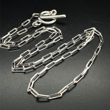 PAPERCLIP KETTE AUS 925/- SILBER RHODINIERT SCHMUCKJAGD