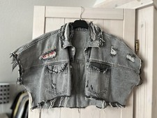 Jeansjacke Bolero Grau