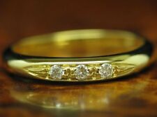 18kt 750 Gelbgold Ring mit Brillant Besatz / Diamant / 3,0g / RG 54