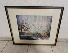 Stillleben mit Blumen und Früchten - gerahmtes Kunstwerk von Peter Motz