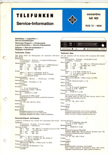Telefunken service information - telefunken, service-information