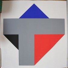 Anton Stankowski (1906-1998): Geometrische Figur. Siebdruck 1972 100 x 100 cm