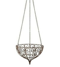 XL D 30cm Vintage Blumenampel Blumentopf Hängeampel Metall Antik 540522-030-708