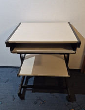 vielhauer stabiler Computertisch, höhenverstellbar, Mausablage li oder re, 