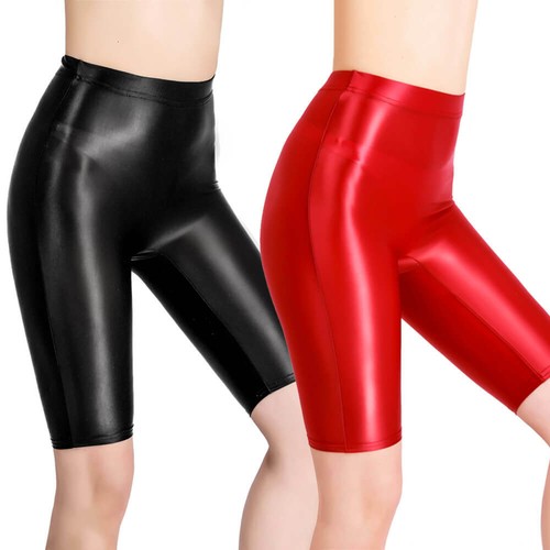 Satin glanz leggings shorts - satin,