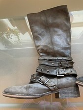 JC Stiefel mit Schnallen grau/braun Größe 6 (39)