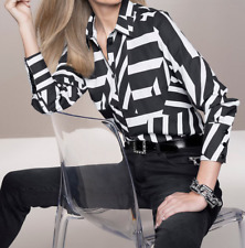 796683 Heine Damen Bluse Druckbluse schwarz ecru NEU 2. Wahl Gr. 34 - 50