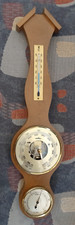 Wetterstation analog Barometer Hygrometer Thermometer für innen aus massiv Eiche