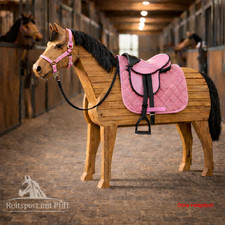 Set Holzpferde Sattel mit