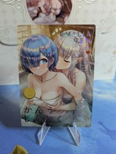 REM & EMILIA - Goddess Story Waifu Cards Qianse - Re:Zero Yuri Figur Cosplay